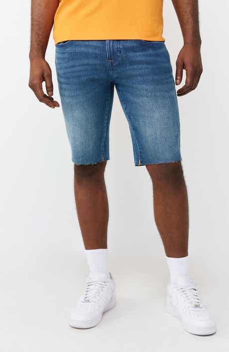 True Religion Rocco Super T Flap Raw Hem Jean Shorts