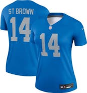 Nike Women's Nike Amon-Ra St. Brown  Blue Detroit Lions Alternate Legend Player Performance Top