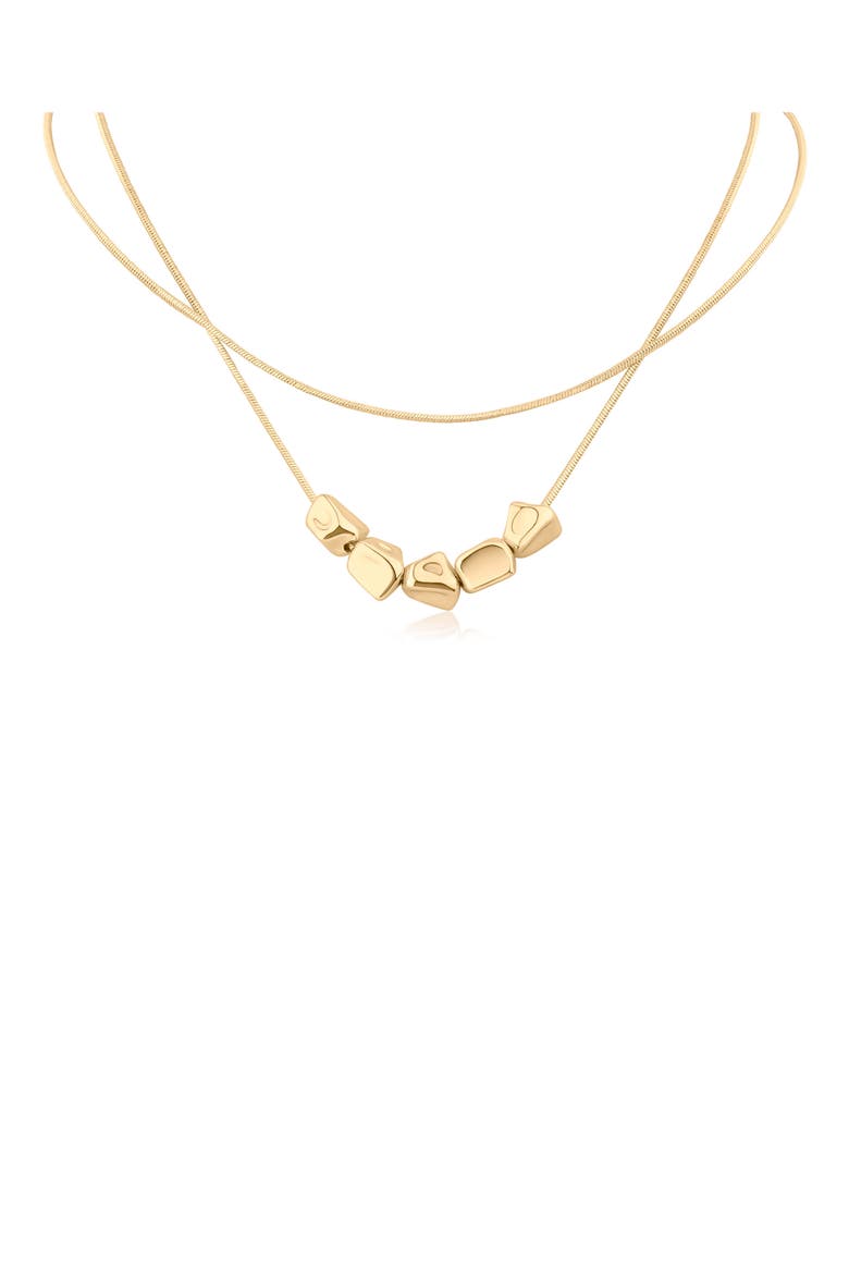 Pebble Beaded Layered Necklace (Nordstrom Exclusive), Main, color, GOLD