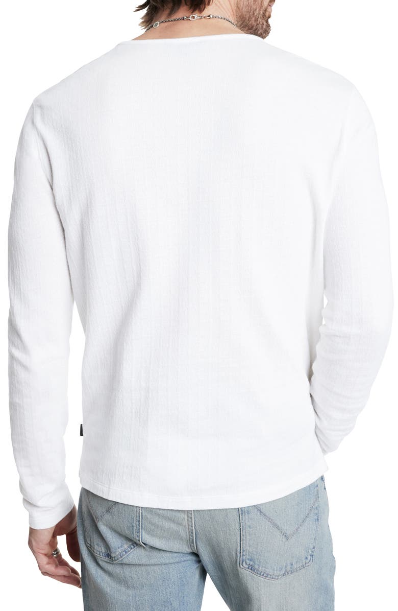 John Varvatos Walden Long Sleeve Cotton Henley, Alternate, color, White