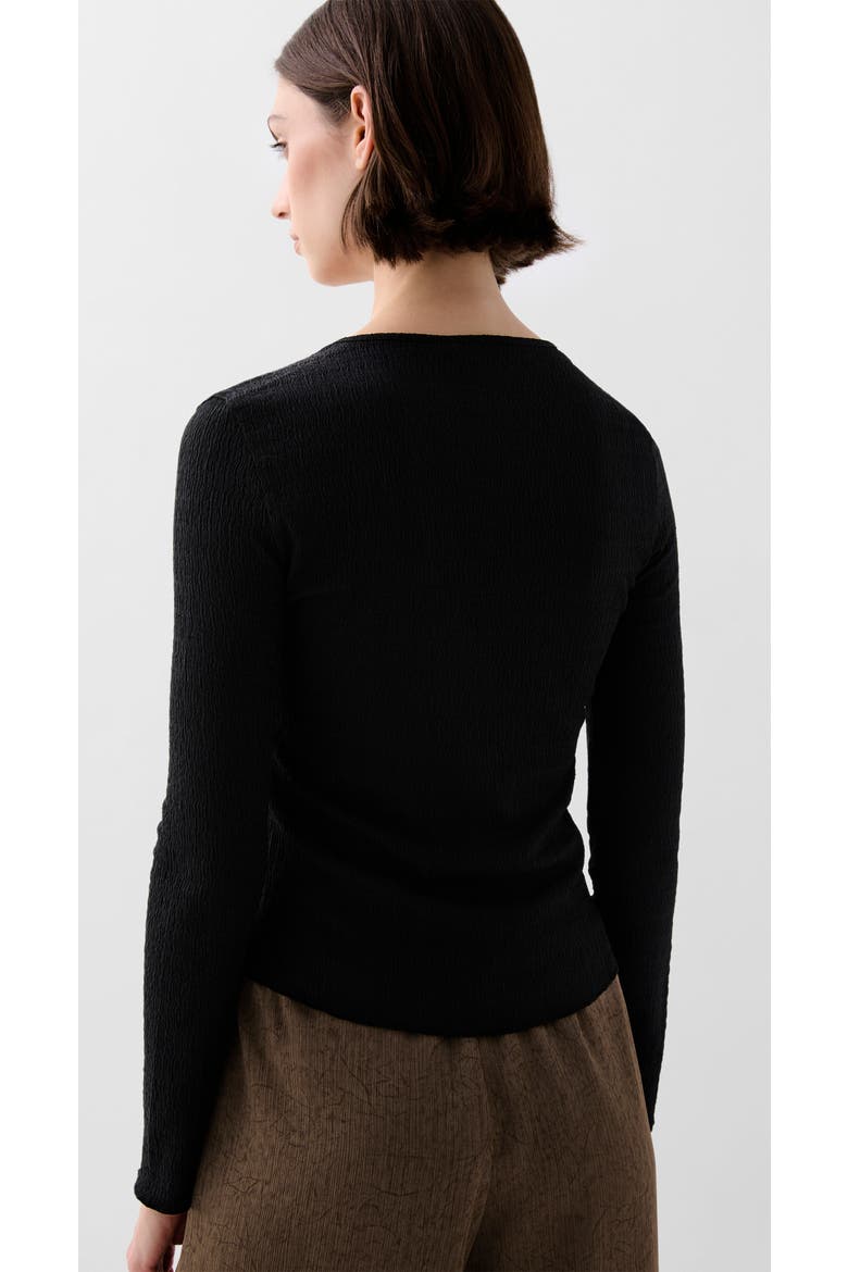 Wrinkle Ls Tee, Alternate, color, Black