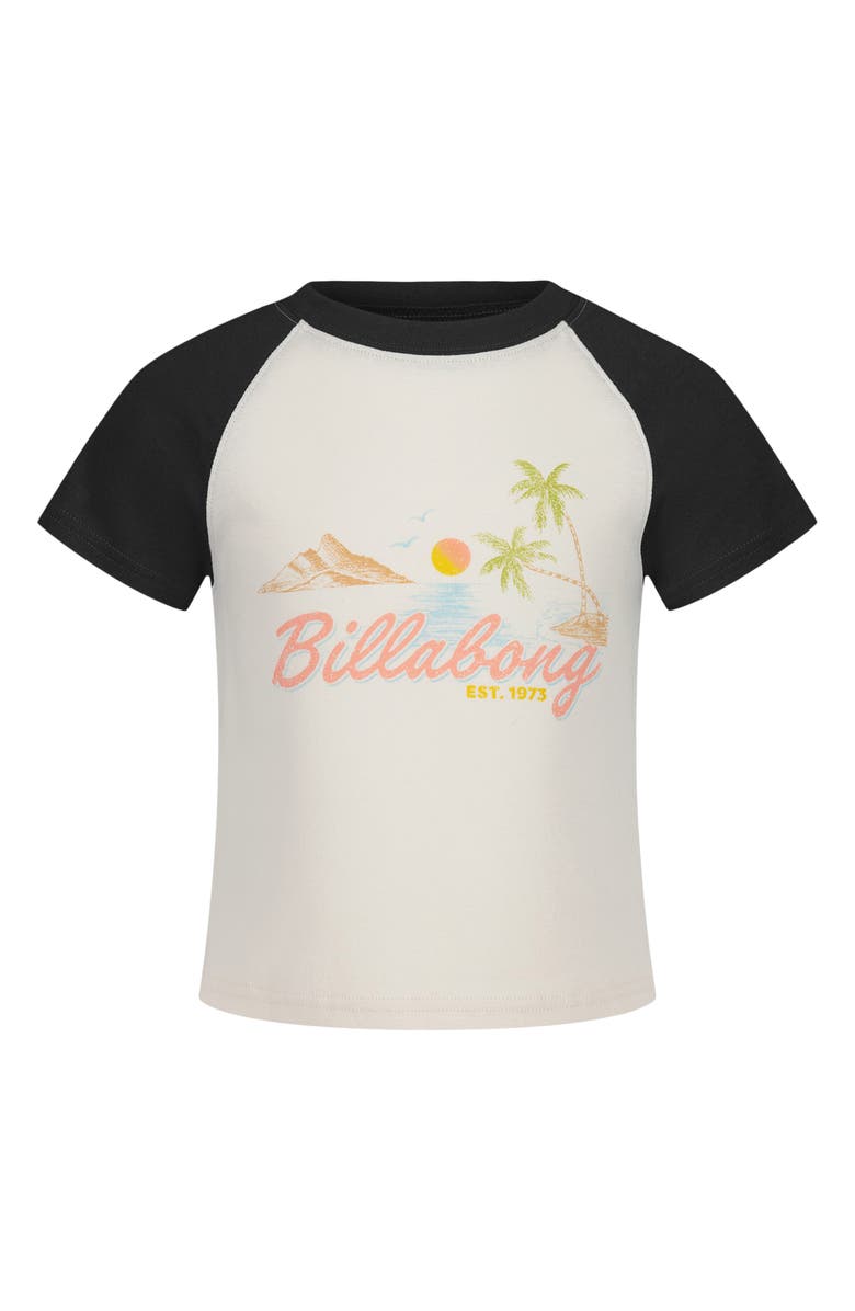 Billabong Kids' What a Vibe Raglan T-Shirt, Main, color, Black Sands