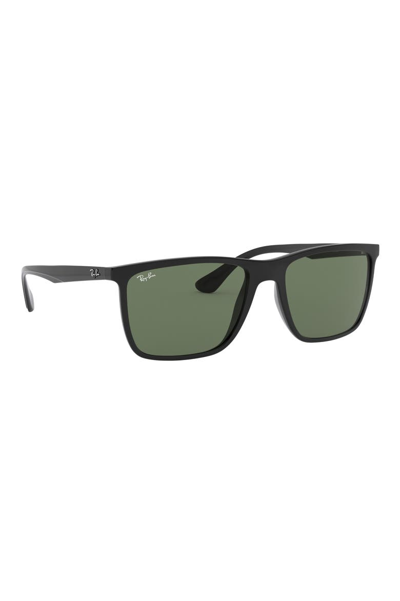 RB4288L 57mm Square Sunglasses, Alternate, color, BLACK / DARK GREEN