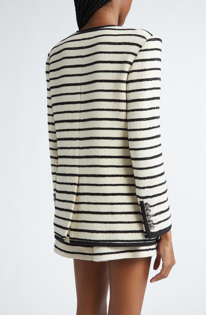 Veronica Beard Foster Cotton Blend Tweed Dickey Jacket, Alternate, color, 