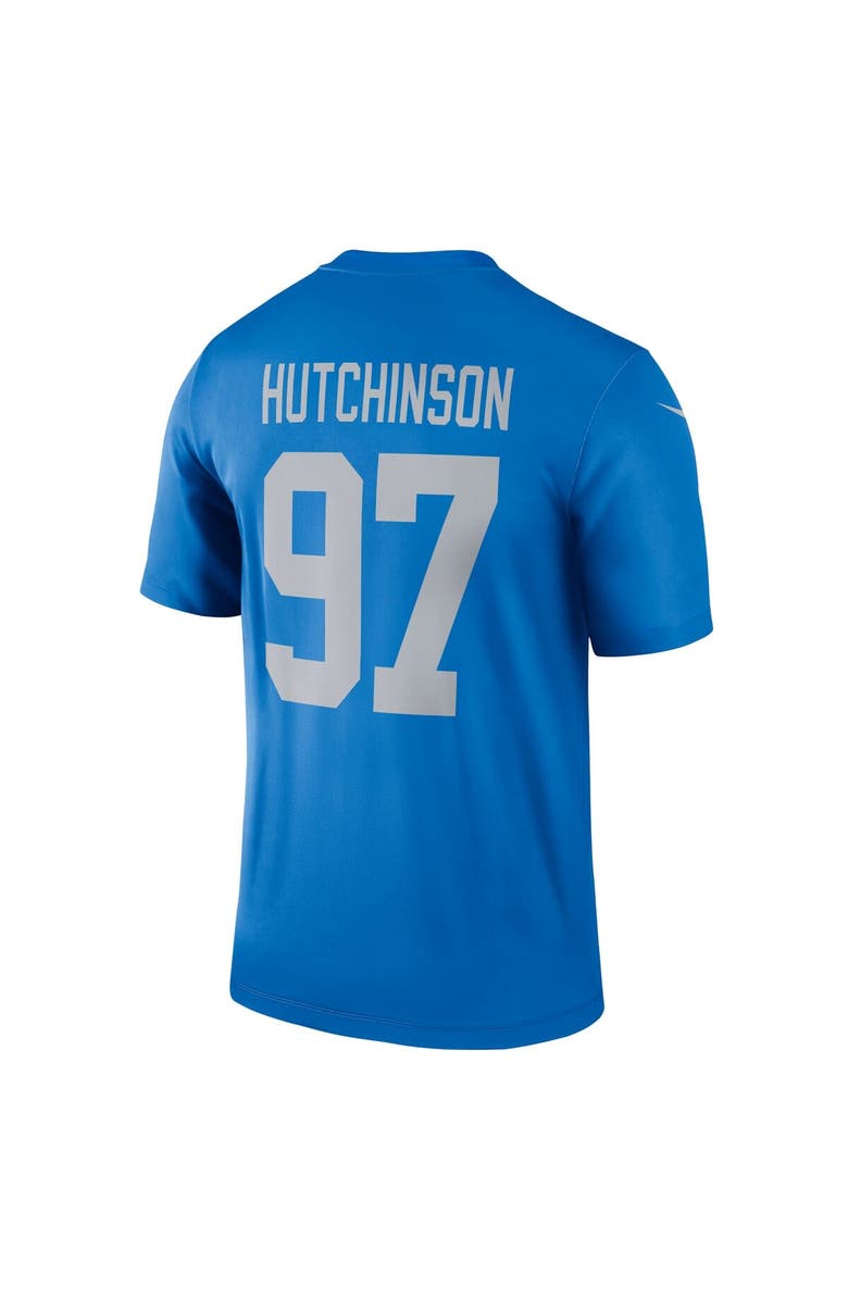 Nike Men's Nike Aidan Hutchinson Blue Detroit Lions Alternate Legend Player Performance Top, Alternate, color, Blue