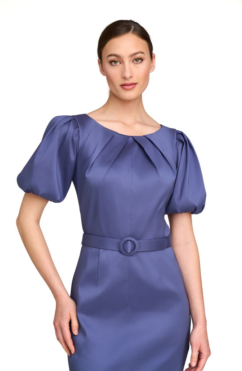 Kay Unger Chiara Sheath Evening Dress, Alternate, color, Indigo