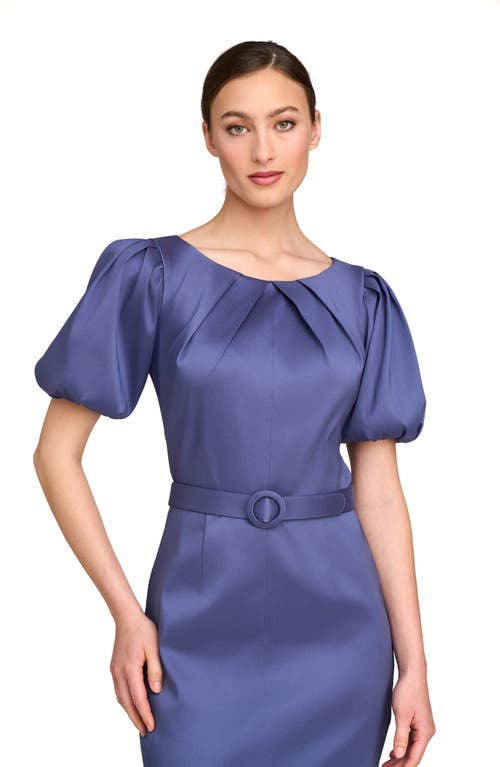 Kay Unger Chiara Sheath Evening Dress In Indigo