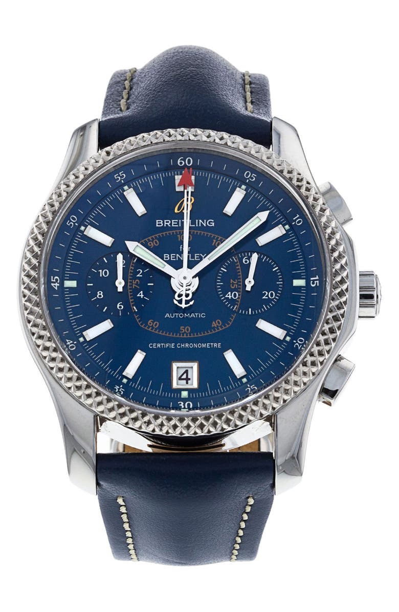 Watchfinder & Co. Breitling Preowned Bentley Mark VI Leather Strap Chronograph Watch, 42mm, Main, color,