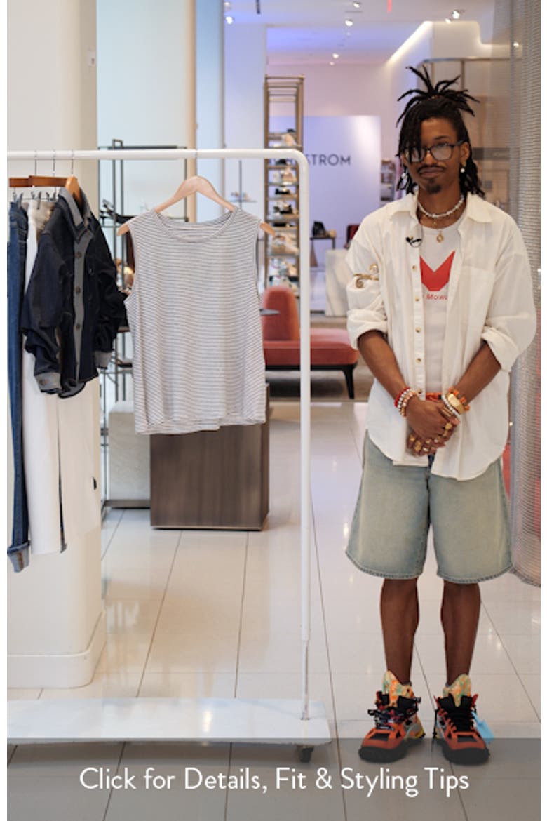 Stripe Crewneck Organic Linen Tank video