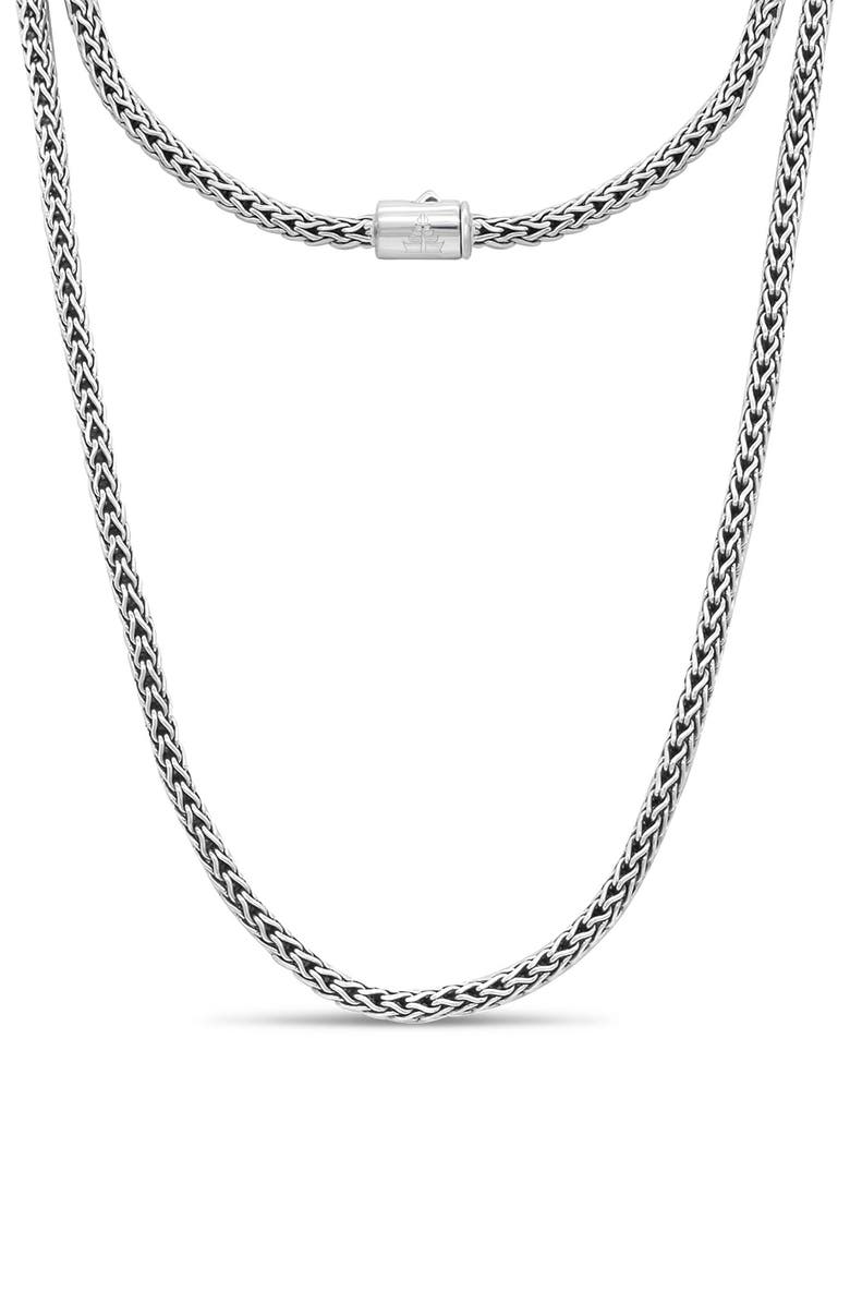 DEVATA Sterling Silver 16" Dragon Bone Chain Necklace, Main, color,