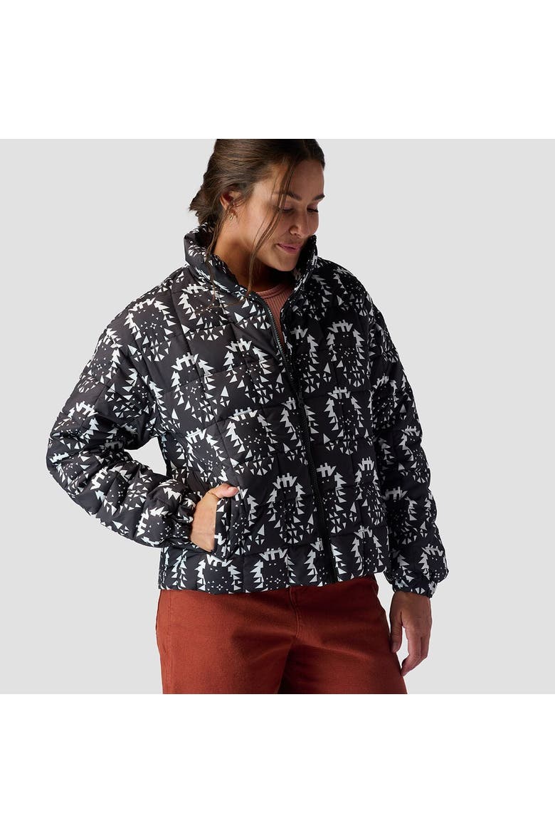 Printed Quilted Puffer - Women's, Main, color, Midnight Navy Nordic Print