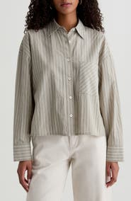 AG Kellen Relaxed Crop Button-Up Shirt