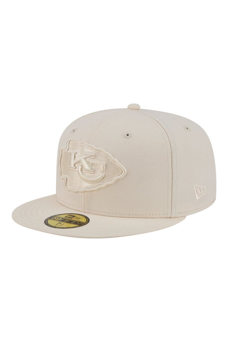 Men's New Era  Cream Kansas City Chiefs Color Pack 59FIFTY Fitted Hat, Main, color, Cream