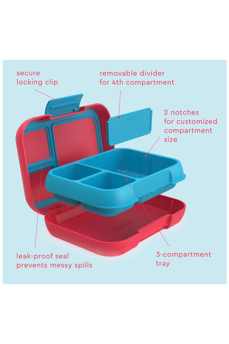Pop Lunch Box - Coral/Teal, Alternate, color, RED TURQUOISE
