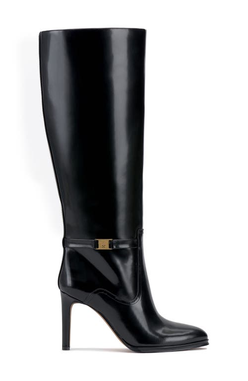 Vince Camuto Vcskylie Womens Zipper Man Made Over-the-knee Boots In Black Plsgll