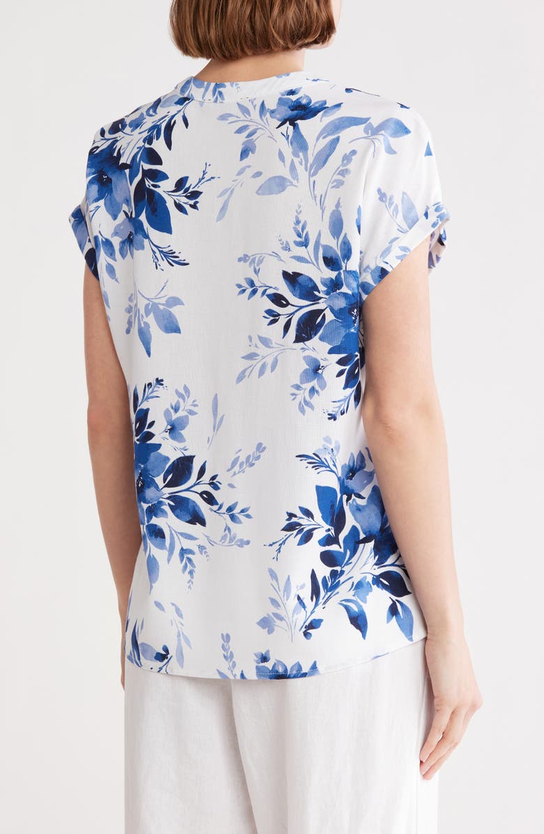 Ellen Tracy Split Neck Drop Sleeve Top, Alternate, color,