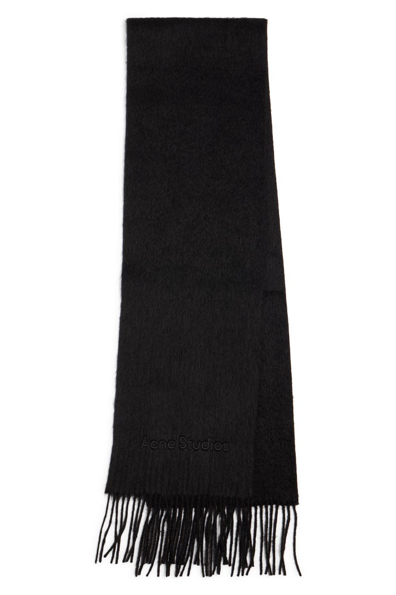 Vinnie Alpaca & Wool Scarf, Main, color, BLACK