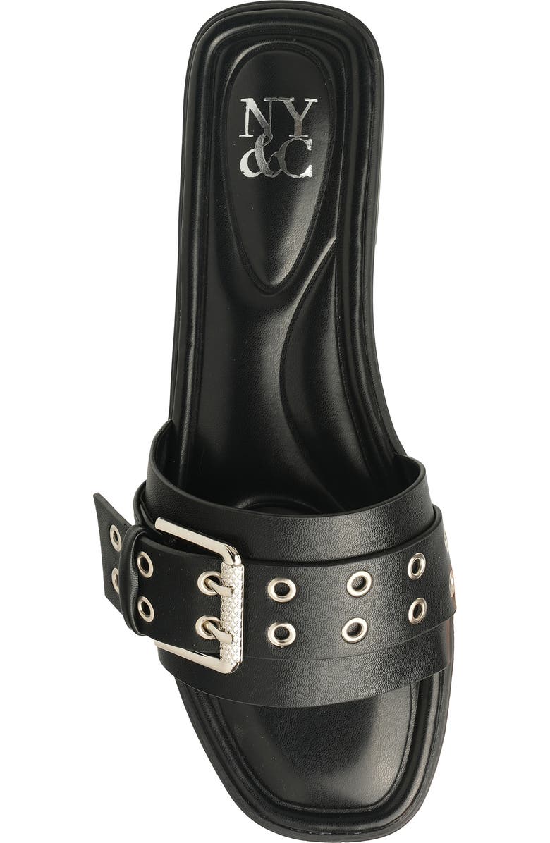 NEW YORK AND COMPANY Rey Slide Sandal, Alternate, color, Black