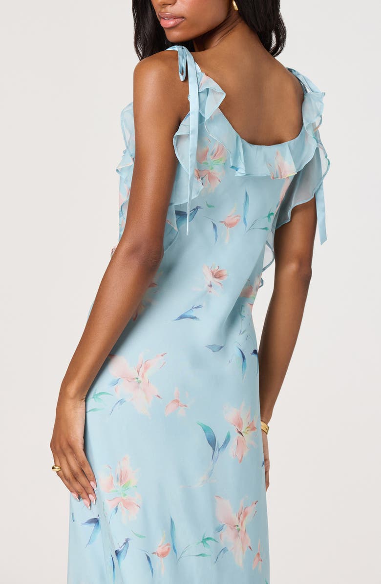 ASTR the Label Nissa Floral High-Low Dress, Alternate, color, Blue Floral