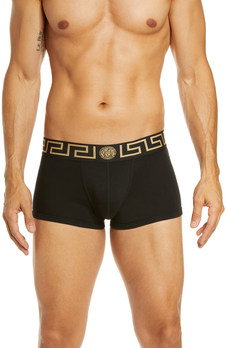 Versace First Line Low Rise Trunks, Main, color,