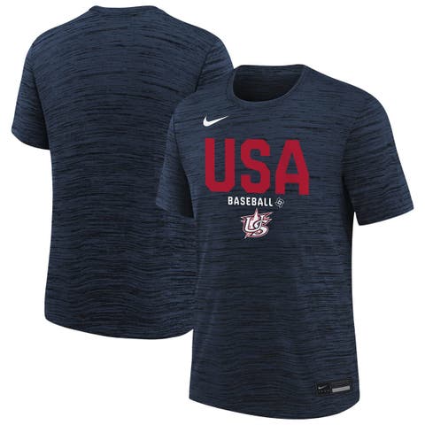 Youth Nike  Navy USA Baseball 2026 World Baseball Classic Authentic Collection Velocity Dri-FIT T-Shirt