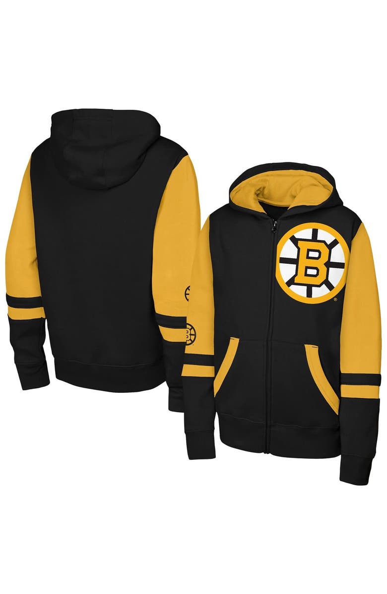 Outerstuff Youth Outerstuff  Black Boston Bruins Face Off Full-Zip Hoodie, Main, color, Black