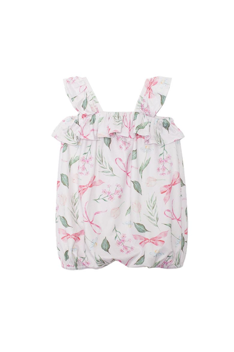 Rosie Ribbons Ruffled Tank Romper, Alternate, color, Pink