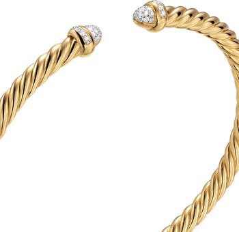Cablespira<sup>®</sup> Flex Bracelet in 18K Yellow Gold with Diamonds, 4mm