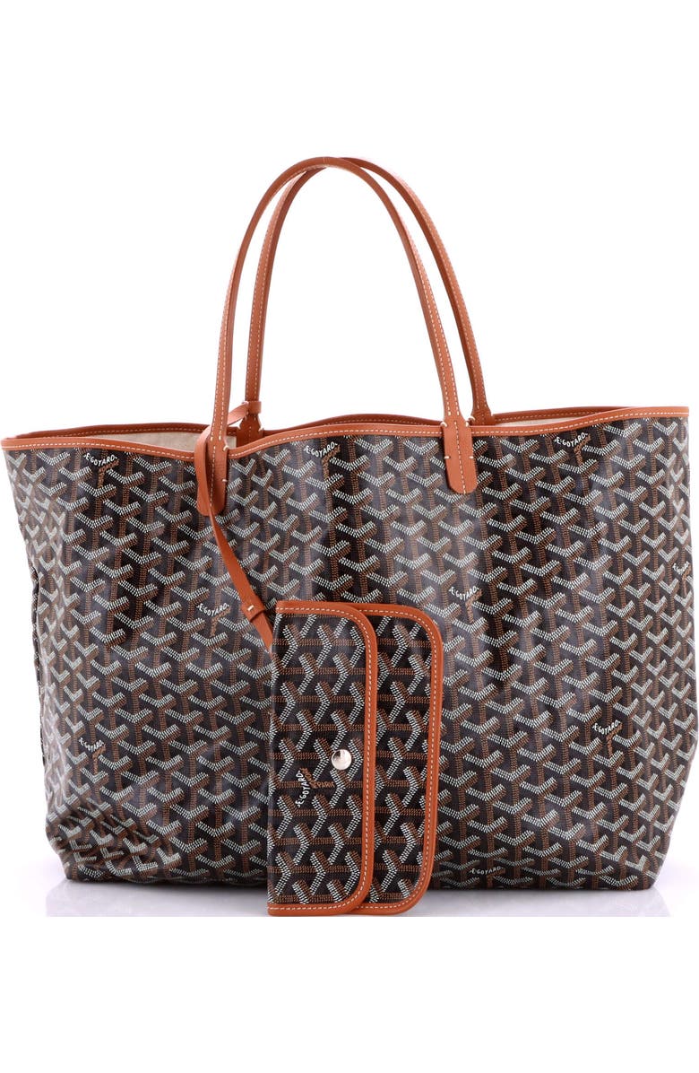 Pre-Owned Goyard Saint Louis Tote Coated Canvas GM, Alternate, color, Brown