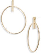 Nordstrom Oval Frontal Hoop Earrings