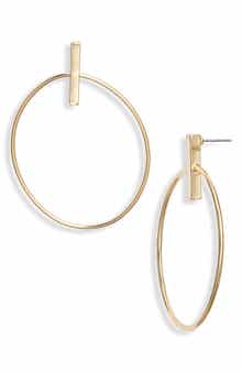 Nordstrom Oval Frontal Hoop Earrings