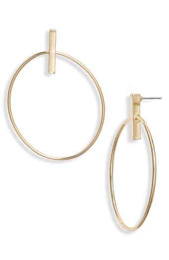 Nordstrom Oval Frontal Hoop Earrings