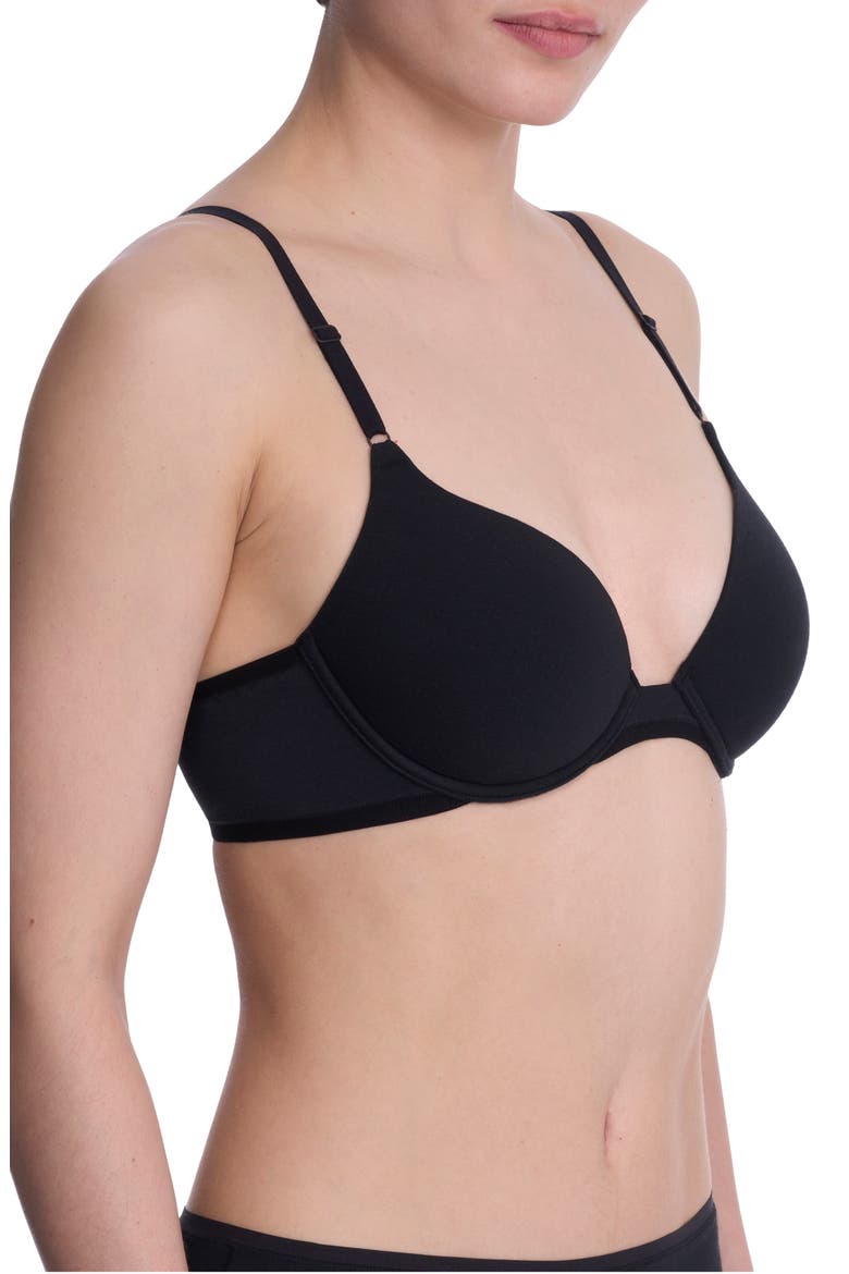 Bliss Cotton Convertible T-Shirt Bra, Alternate, color, BLACK