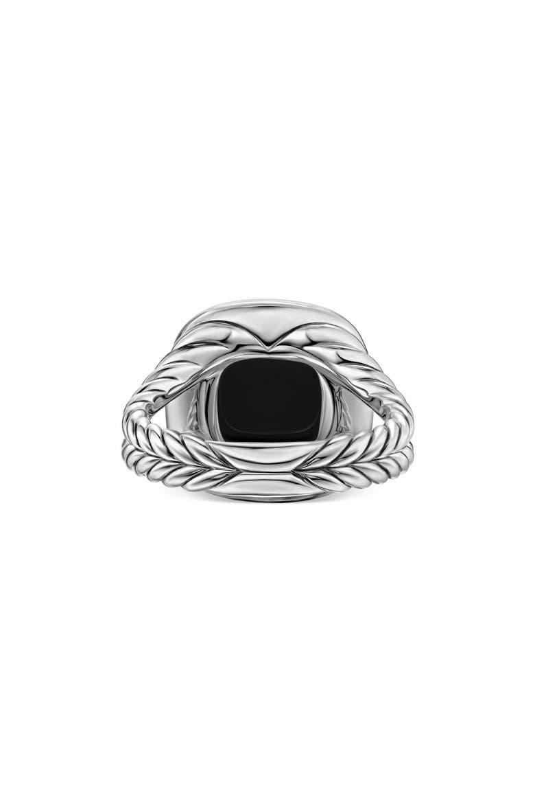 Albion® Ring in Sterling Silver with Black Onyx & Diamonds, 11mm, Alternate, color, BLACK ONYX
