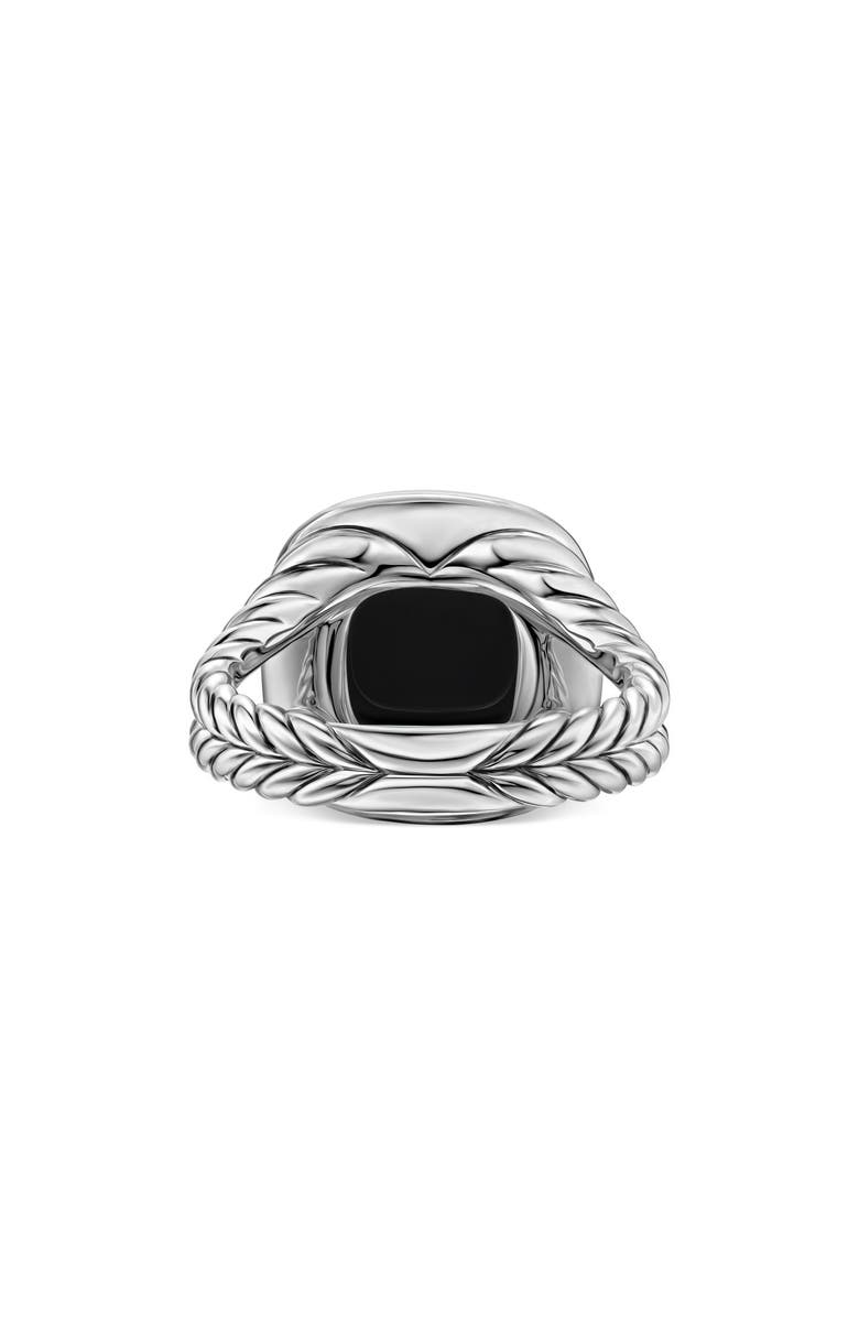 David Yurman Albion<sup>®</sup> Ring in Sterling Silver with Black Onyx & Diamonds, 11mm, Alternate, color, 
