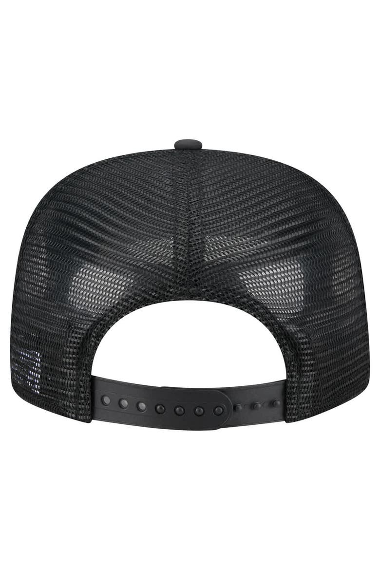 Men's New Era  Black Athletics Gummy Golfer Trucker Adjustable Hat, Alternate, color, Black