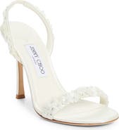 Jimmy Choo Daisy Embellished Satin Slingback Sandal