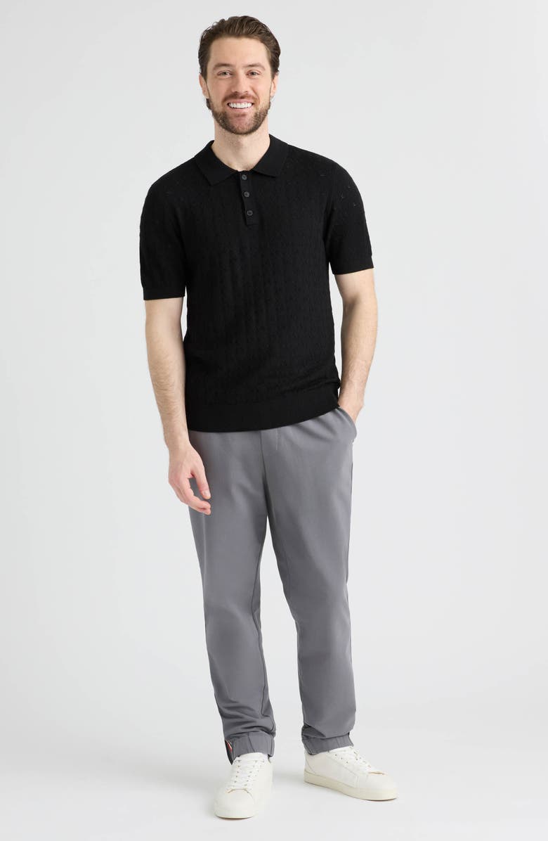 Hunter Gavel Polo Sweater, Alternate, color, Black