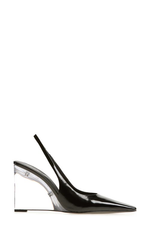 Jeffrey Campbell Glacial Slingback Wedge Pump In Black