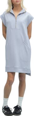 WISHLIST Scuba Half-Zip Minidress