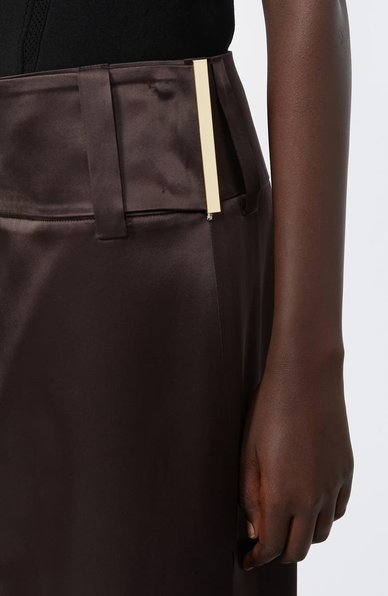 SPORTMAX Oblare Midi Skirt, Alternate, color, Chocolate