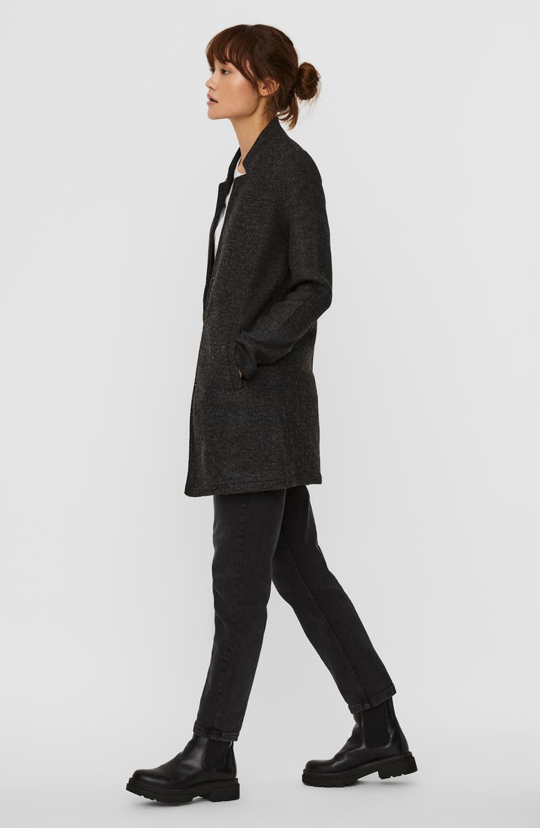 VERO MODA Katrine Brushed Jacket, Alternate, color, Dark Grey