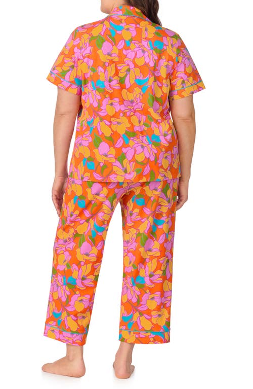 Bedhead Pajamas X Trina Turk Print Crop Stretch Jersey Pajamas In Floral