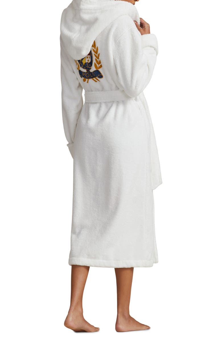 Polo Ralph Lauren Crest Print Organic Cotton Robe, Alternate, color, 