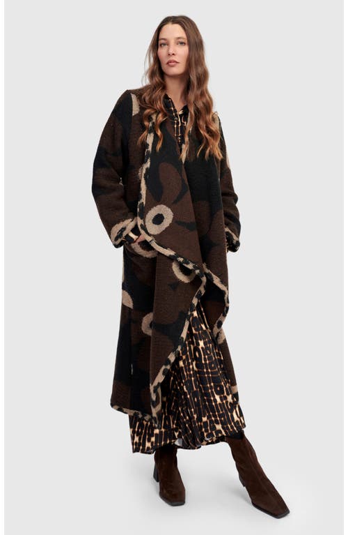 Alembika Jamboree Cozy Draped Coat In Pink