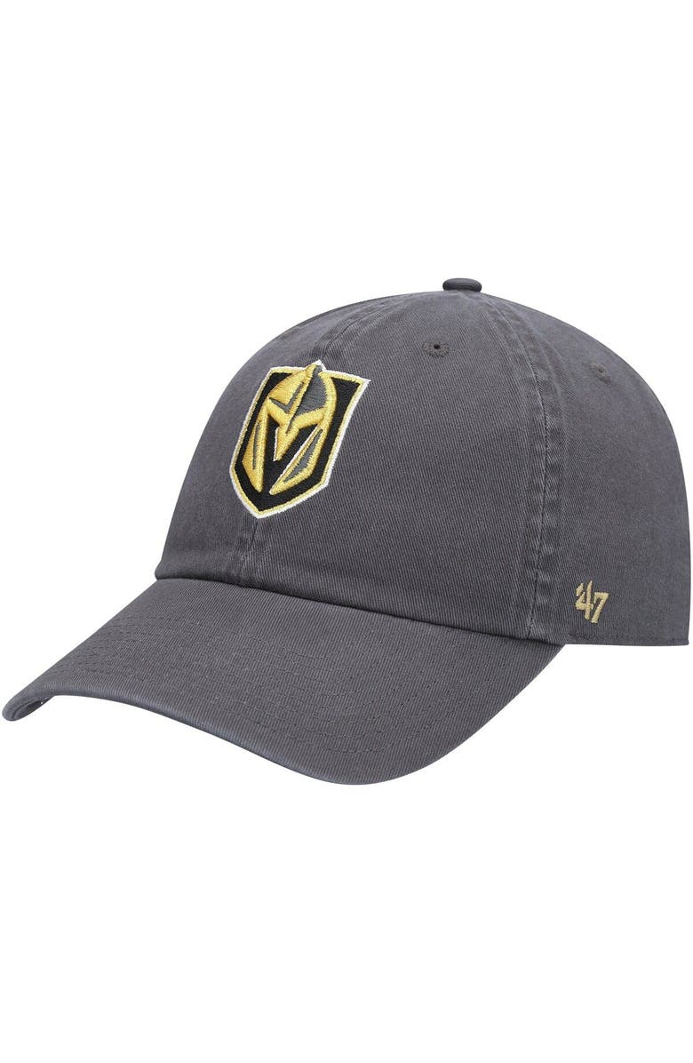 '47 Men's '47 Charcoal Vegas Golden Knights Team Clean Up Adjustable Hat, Main, color, Charcoal