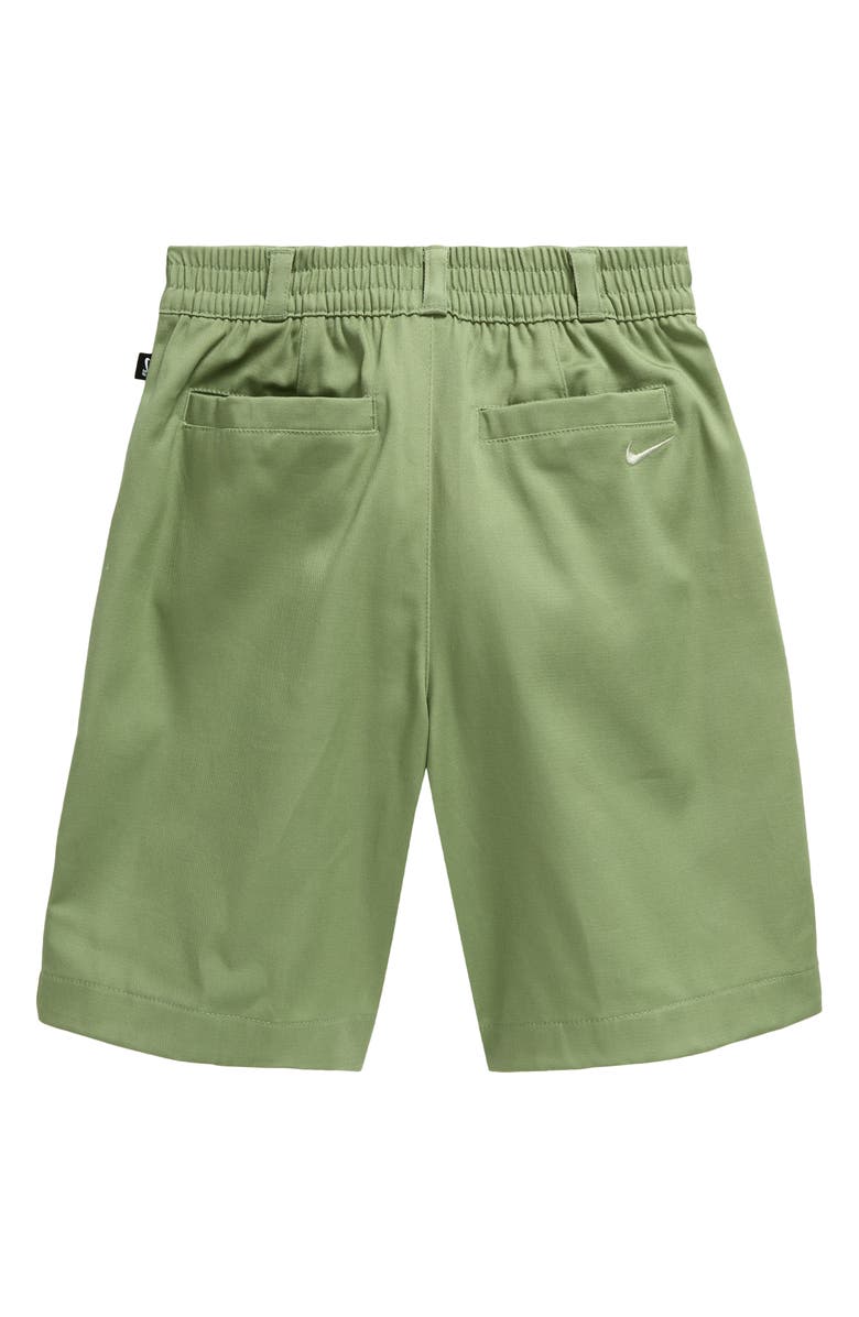 Nike Kids' Flat Front Stretch Chino Skate Shorts, Alternate, color, Oil Green/ Jade Horizon