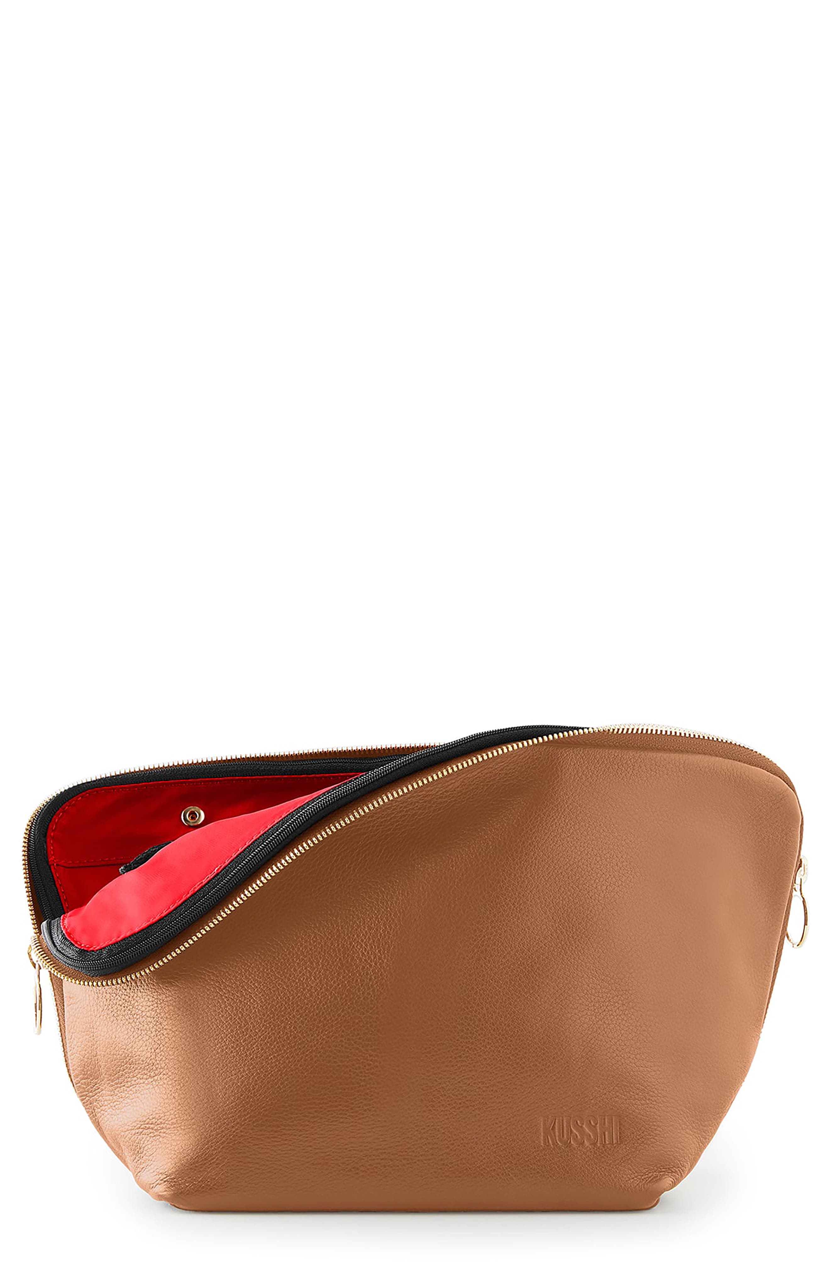 selected CAMEL LEATHER/ RED