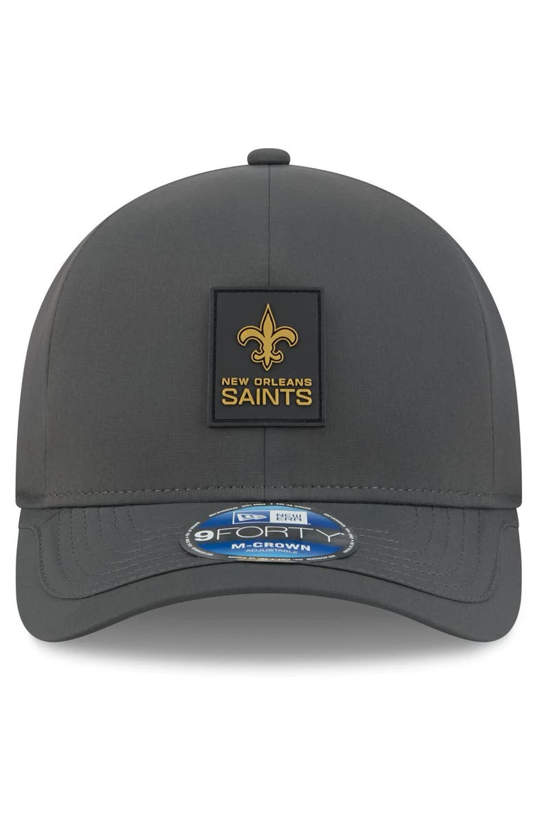 New Era Men's New Era Charcoal New Orleans Saints 2025 Sideline Cold Weather 9FORTY M-Crown Adjustable Hat, Alternate, color, Charcoal