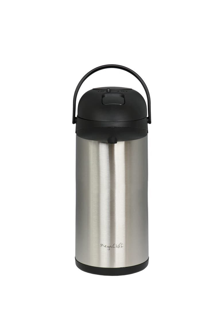 5.3 Quart Stainless Steel Vacuum Body Pump Cap Air Pot, Alternate, color, Silver